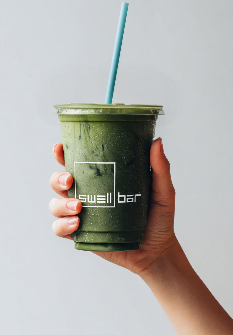 Smoothie Cup - White Outlined logo