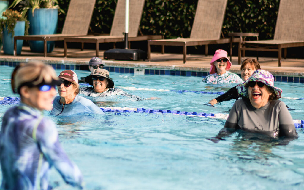 women in pool for swell Aqua Aerobics in Santa Barbara