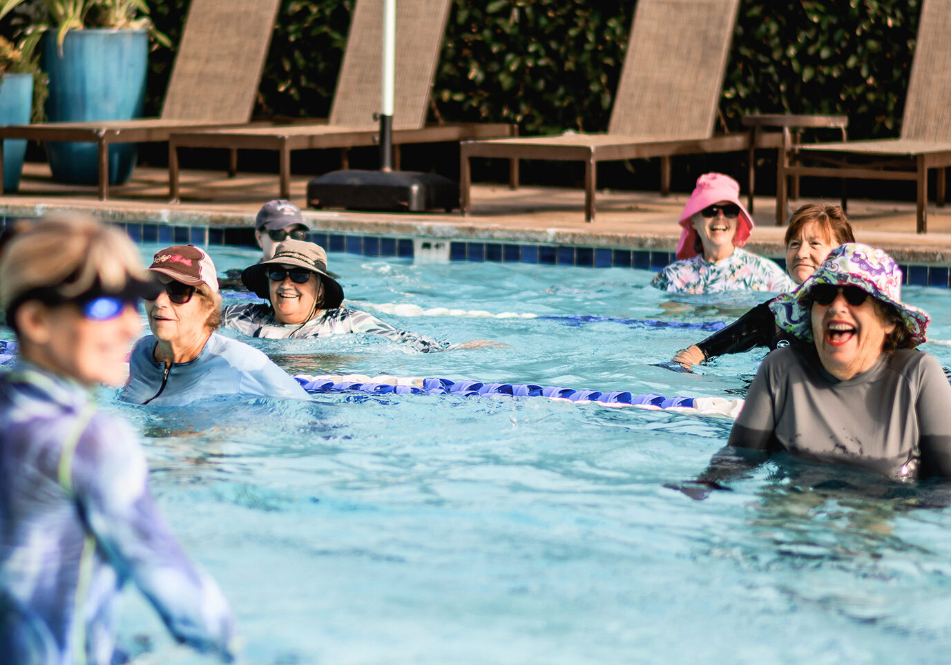 women in pool for swell Aqua Aerobics in Santa Barbara