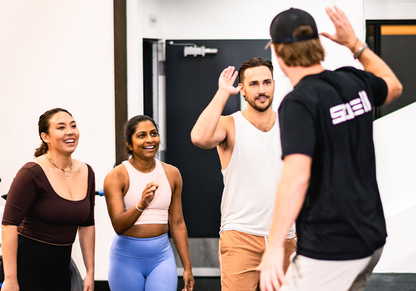 healthy mindset, Swell members high-fiving